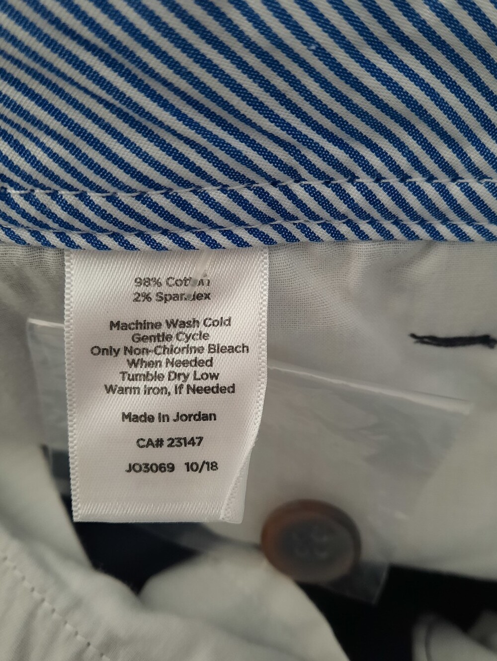 Talbots Solid Navy Blue Stretch Cotton Mid Rise Girlfriend Chino Pants size 12 - Picture 7 of 14